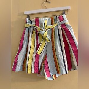 J.Crew Paper-Bag Short in Seersucker Ribbons, size 12